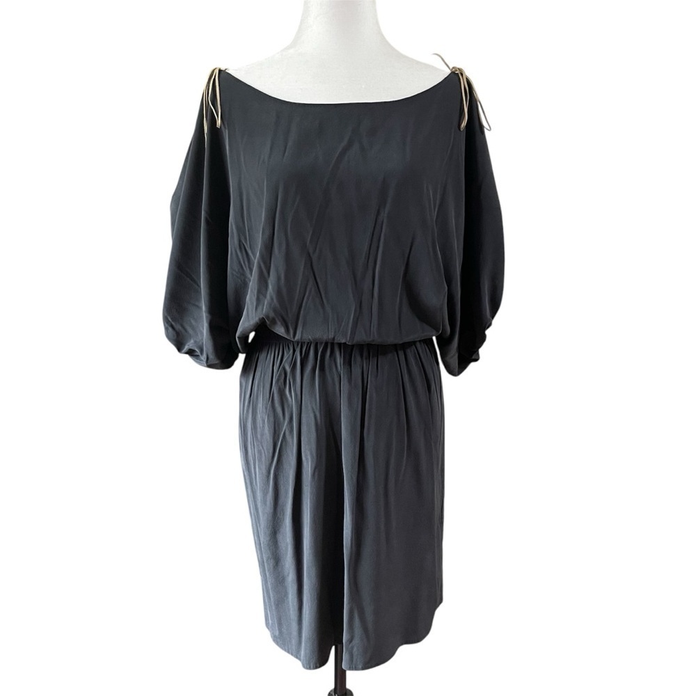 Ulla Johnson Dark Grey Relaxed Silk Mini Dress US 10